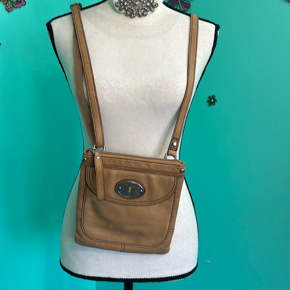 Fossil leather crossbody bag